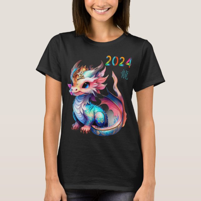 Dragon 2024 Year Of The Dragon Happy Lunar New Yea T Shirt (Framsida)