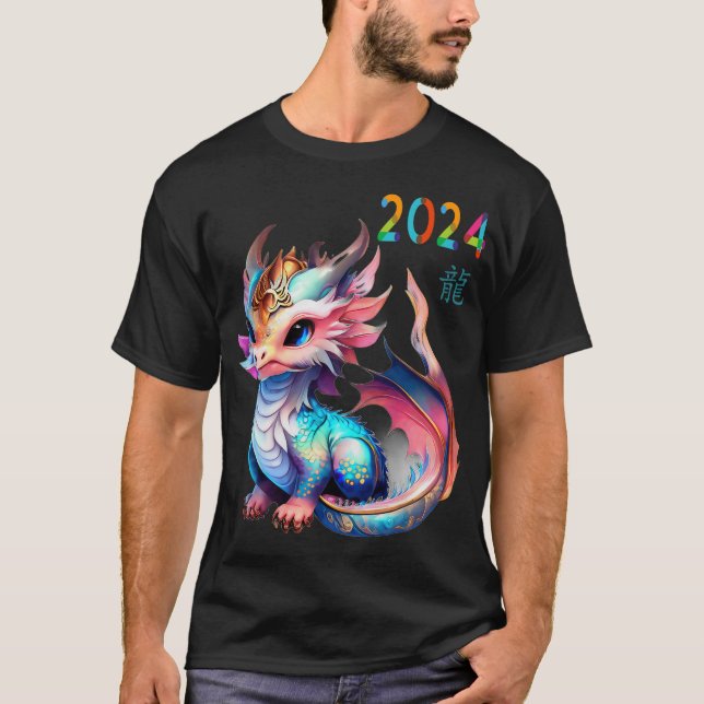 Dragon 2024 Year Of The Dragon Happy Lunar New Yea T Shirt (Framsida)