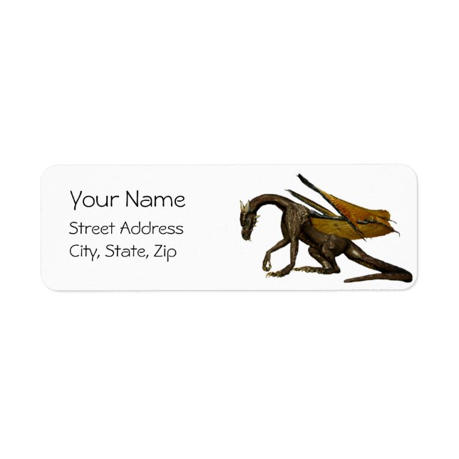 Dragon Address Label Returadress Etikett (Framsidan)