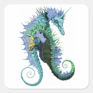 Dragon Älskare Kuvert Sticker Sälar Fyrkantigt Klistermärke