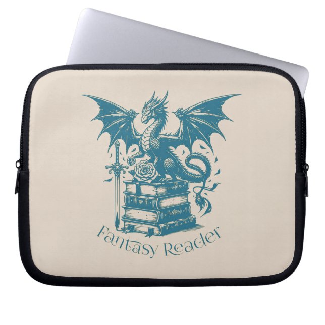 Dragon and Bokar Fantasy Reader Laptop Fodral (Framsidan)