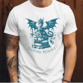 Dragon and Bokar Fantasy Reader T Shirt