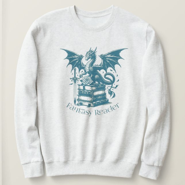 Dragon and Bokar Fantasy Reader T Shirt (Design framsida)