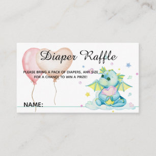 Dragon and Rainbow - Baby Shower-hölje Tilläggskort