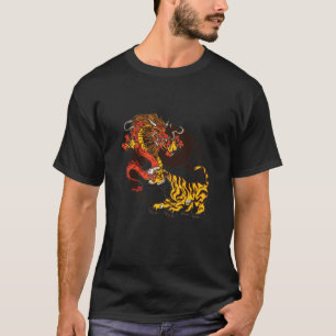 Dragon and Tiger-Yin-Yang T-Shirt Design