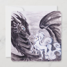 Dragon and Unicorn // Courtship Julkort