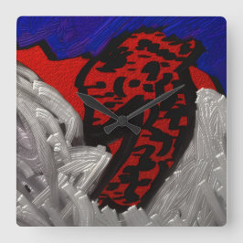 Dragon Angel Fyrkantig Klocka