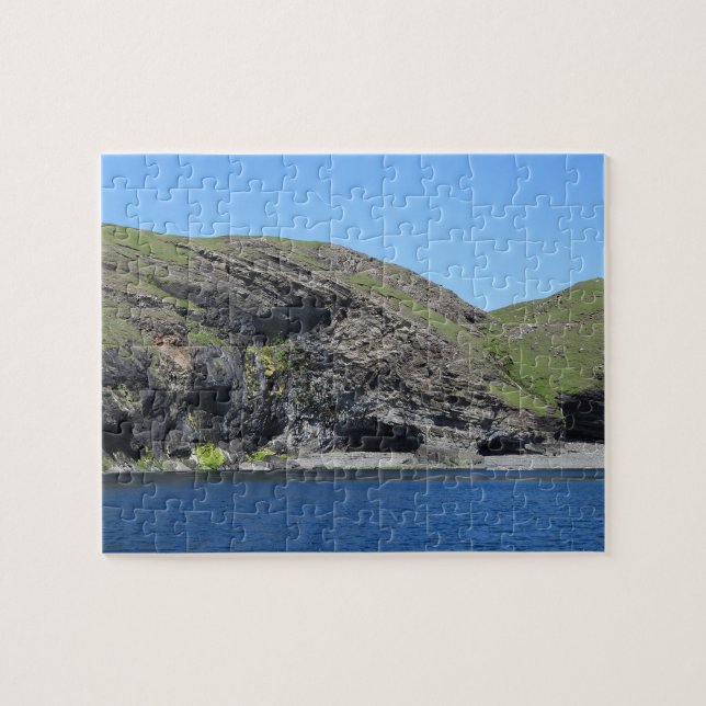 Dragon Ansikte Sten Cliffs Skye Jigszle Puzzle Pussel (Horisontell)