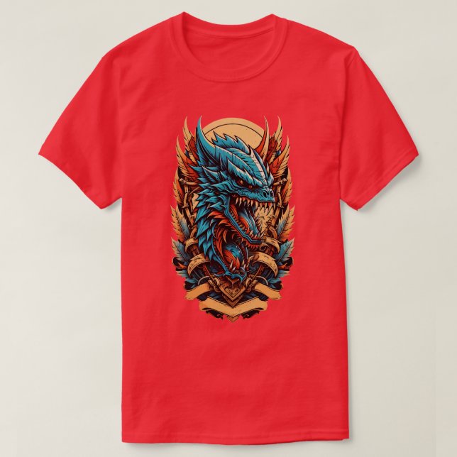 Dragon Ansikte T Shirt (Design framsida)