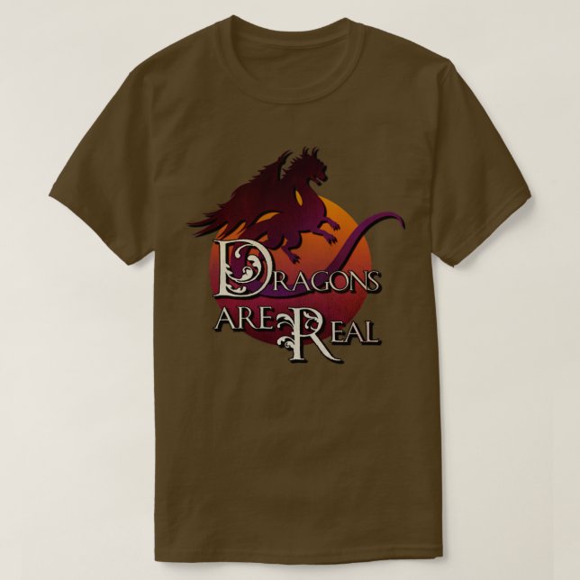 Dragon är verkliga t shirt (Design framsida)