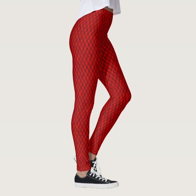 Dragon  Armor Crimson Red Leggings (Höger)