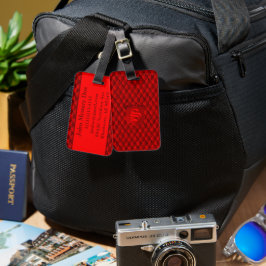 Dragon Armor Crimson Red Monogram Bagagebricka