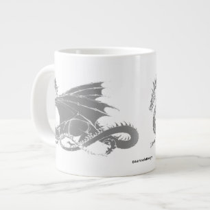 Dragon Art/Grått Jumbo Mugg