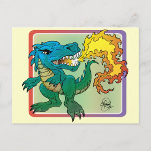 Dragon Art inspirerad av liten t från Scott Rosema Vykort