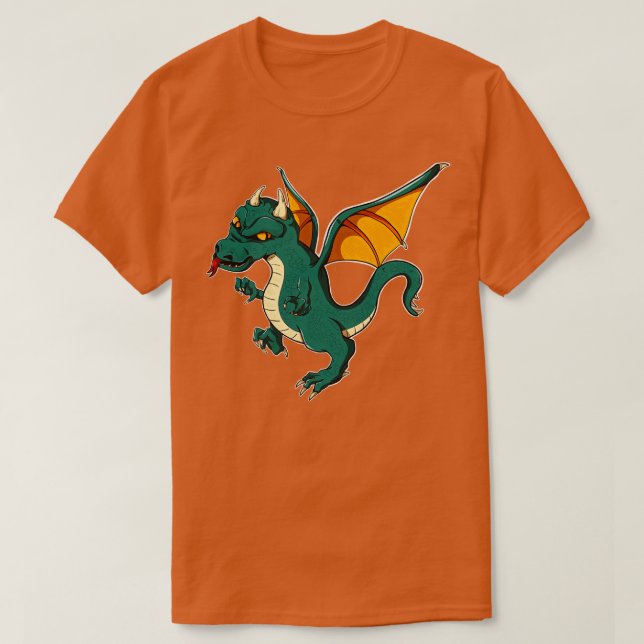 Dragon Art Motif Dragon Älskare T Shirt (Design framsida)