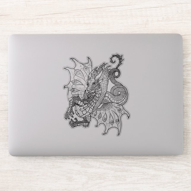 Dragon Art nouveau Stil Klistermärken (Dator)