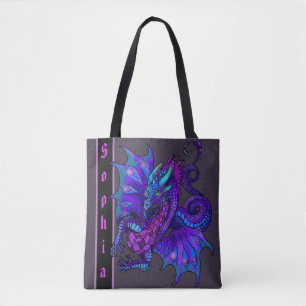 Dragon Art nouveau stil Lila Dragon Tygkasse