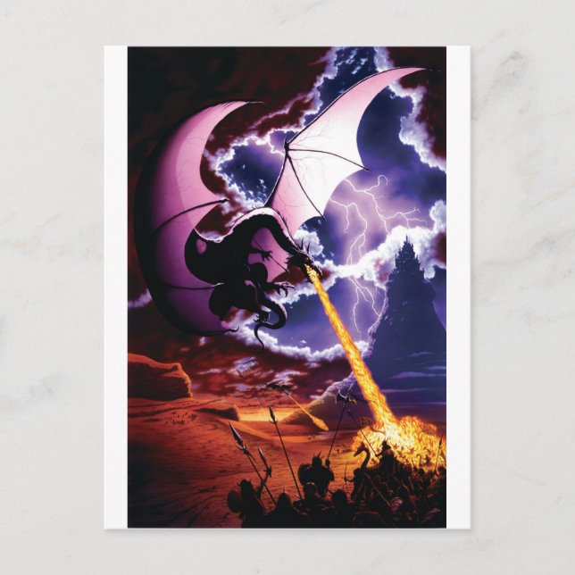 Dragon Attack-vykort Vykort (Framsida)