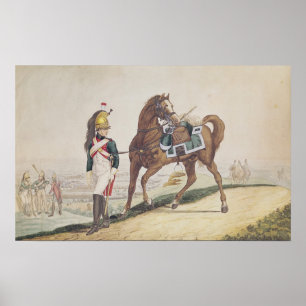 Dragon av den franska imperialistiska armén poster