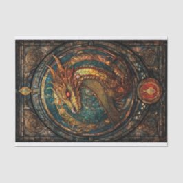 Dragon av fastnat glas