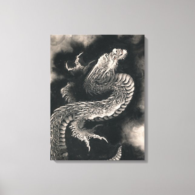 Dragon av Katsushika Hokusai Canvastryck (Framsida)