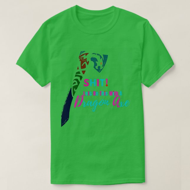 DRAGON AX färgad ver Classic TShirt T Shirt (Design framsida)