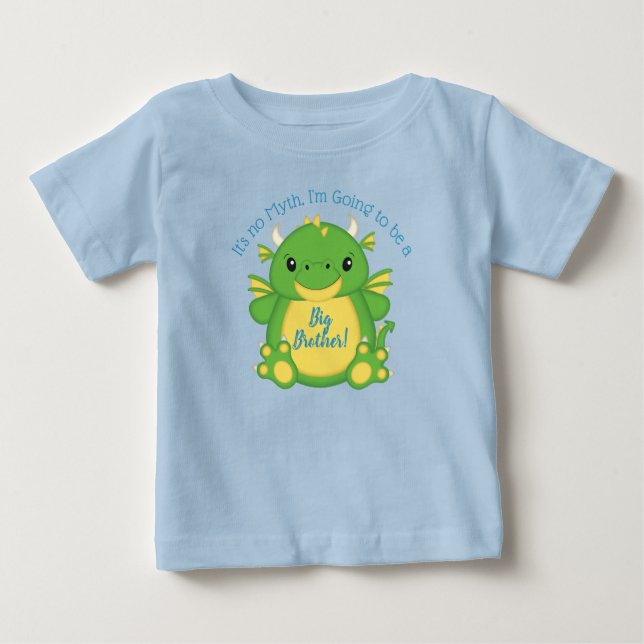 Dragon Baby Shower Blue T Shirt (Framsida)