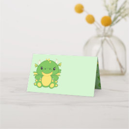 Dragon Baby Shower-Grönt Placeringskort