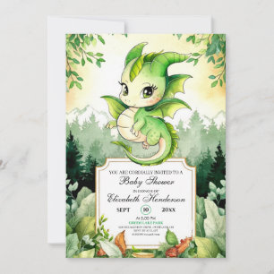 Dragon Baby Shower Inbjudningar