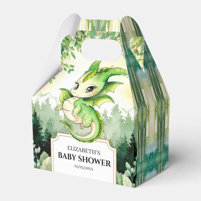 Dragon Baby Shower Presentaskar (Framsidan Sidan)