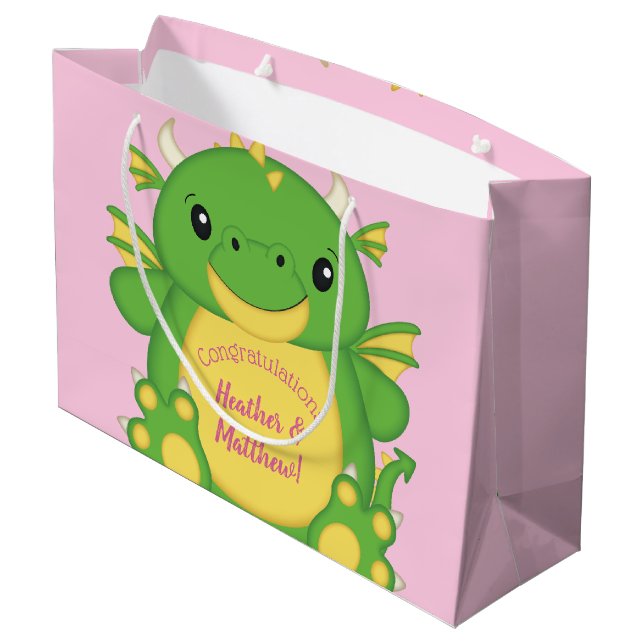Dragon Baby Shower Rosa (Baksidan Vinklad)