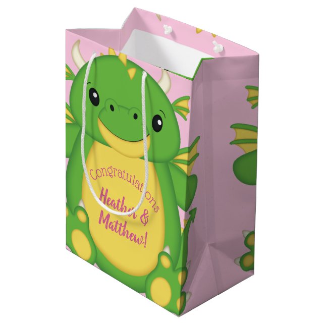 Dragon Baby Shower Rosa (Baksidan Vinklad)