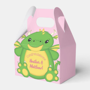 Dragon Baby Shower Rosa Presentaskar