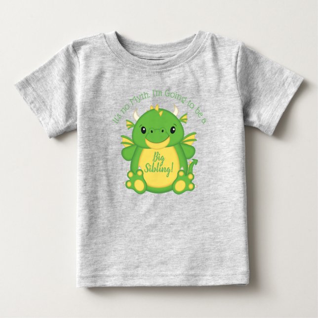 Dragon Baby Shower T Shirt (Framsida)