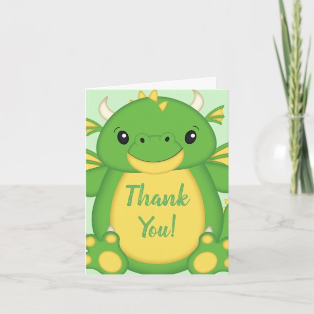 Dragon Baby Shower Tack Kort (Framsida)