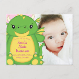 Dragon Baby Shower Vykort