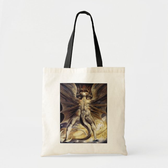 Dragon Bag: Underbar Red Dragon av William Blake Tygkasse (Framsidan)