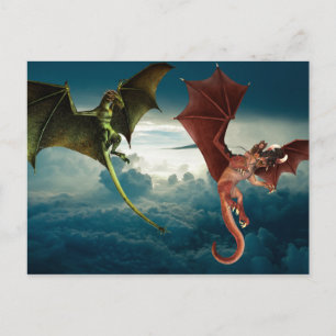 Dragon Battle Fantasy Vykort