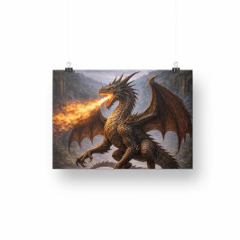 Dragon Battle Home & Gaming Room Decor Fototryck