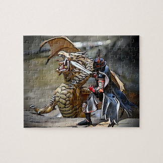 Dragon Battle vid floden Pussel
