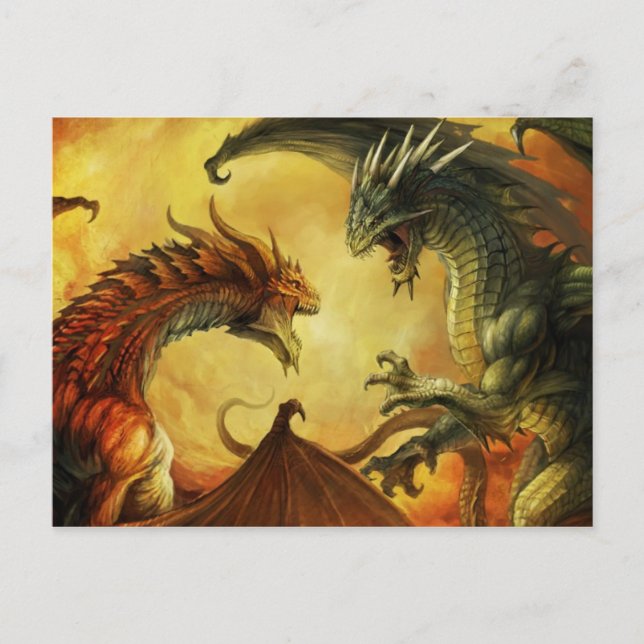 Dragon Battle, vykort (Framsida)