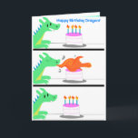 Dragon Birthday card Funny! Kort<br><div class="desc">Lustigt dragonfödelsedagskort! Du får ett leende av någon.</div>