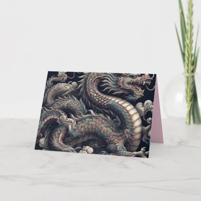 Dragon Birthday Card Kort (Framsida)