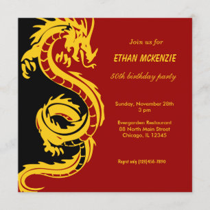 Dragon Birthday Inbjudningar