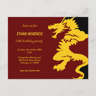 Dragon Birthday Inbjudningar