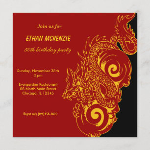 Dragon Birthday Inbjudningar
