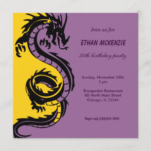 Dragon Birthday Inbjudningar