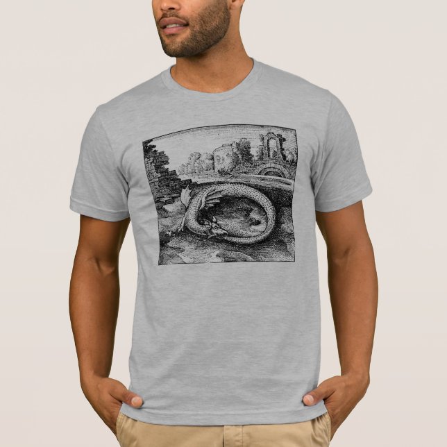 Dragon Biting it's Svan Tee Shirt (Framsida)