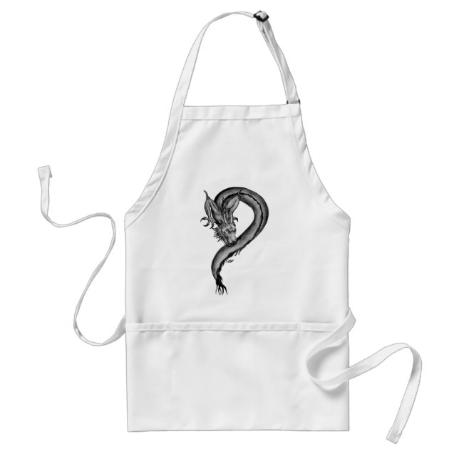 Dragon black and white Design Förkläde (Framsidan)
