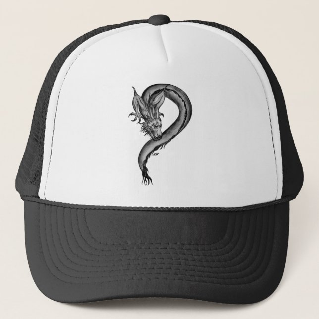 Dragon black and white Design Keps (Framsida)